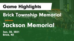Brick Township Memorial  vs Jackson Memorial  Game Highlights - Jan. 30, 2021