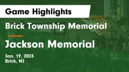 Brick Township Memorial  vs Jackson Memorial  Game Highlights - Jan. 19, 2023