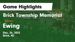 Brick Township Memorial  vs Ewing  Game Highlights - Dec. 26, 2022