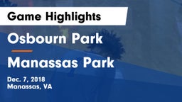 Osbourn Park  vs Manassas Park Game Highlights - Dec. 7, 2018