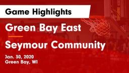 Green Bay East  vs Seymour Community  Game Highlights - Jan. 30, 2020