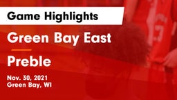 Green Bay East  vs Preble  Game Highlights - Nov. 30, 2021