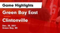 Green Bay East  vs Clintonville  Game Highlights - Dec. 28, 2021