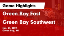 Green Bay East  vs Green Bay Southwest  Game Highlights - Jan. 24, 2022