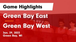 Green Bay East  vs Green Bay West Game Highlights - Jan. 29, 2022