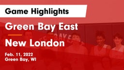 Green Bay East  vs New London  Game Highlights - Feb. 11, 2022