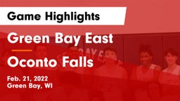 Green Bay East  vs Oconto Falls  Game Highlights - Feb. 21, 2022