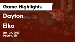 Dayton  vs Elko  Game Highlights - Jan. 27, 2023