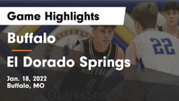 Buffalo  vs El Dorado Springs  Game Highlights - Jan. 18, 2022