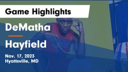 DeMatha  vs Hayfield  Game Highlights - Nov. 17, 2023