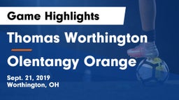Thomas Worthington  vs Olentangy Orange  Game Highlights - Sept. 21, 2019