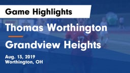Thomas Worthington  vs Grandview Heights  Game Highlights - Aug. 13, 2019
