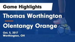 Thomas Worthington  vs Olentangy Orange  Game Highlights - Oct. 5, 2017