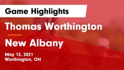 Thomas Worthington  vs New Albany  Game Highlights - May 13, 2021