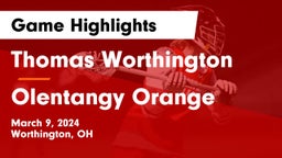 Thomas Worthington  vs Olentangy Orange  Game Highlights - March 9, 2024