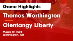 Thomas Worthington  vs Olentangy Liberty  Game Highlights - March 12, 2024