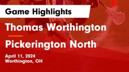 Thomas Worthington  vs Pickerington North  Game Highlights - April 11, 2024