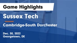 Sussex Tech  vs Cambridge-South Dorchester  Game Highlights - Dec. 30, 2022