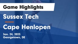 Sussex Tech  vs Cape Henlopen  Game Highlights - Jan. 24, 2023