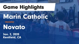 Marin Catholic  vs Novato  Game Highlights - Jan. 2, 2020