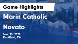 Marin Catholic  vs Novato  Game Highlights - Jan. 23, 2020