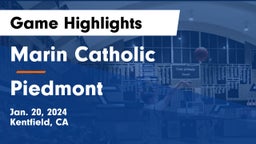 Marin Catholic  vs Piedmont  Game Highlights - Jan. 20, 2024