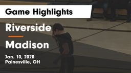 Riverside  vs Madison  Game Highlights - Jan. 10, 2020