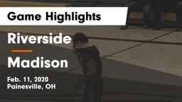 Riverside  vs Madison  Game Highlights - Feb. 11, 2020