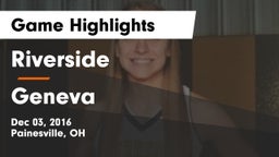 Riverside  vs Geneva  Game Highlights - Dec 03, 2016