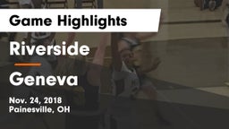 Riverside  vs Geneva  Game Highlights - Nov. 24, 2018
