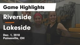 Riverside  vs Lakeside  Game Highlights - Dec. 1, 2018