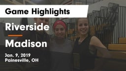Riverside  vs Madison  Game Highlights - Jan. 9, 2019