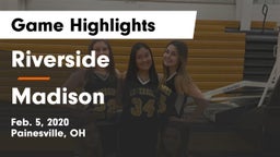Riverside  vs Madison  Game Highlights - Feb. 5, 2020