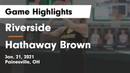 Riverside  vs Hathaway Brown  Game Highlights - Jan. 21, 2021
