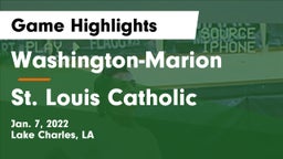Washington-Marion  vs St. Louis Catholic  Game Highlights - Jan. 7, 2022