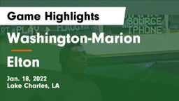 Washington-Marion  vs Elton  Game Highlights - Jan. 18, 2022