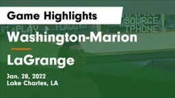Washington-Marion  vs LaGrange  Game Highlights - Jan. 28, 2022