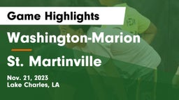 Washington-Marion  vs St. Martinville  Game Highlights - Nov. 21, 2023