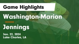 Washington-Marion  vs Jennings  Game Highlights - Jan. 22, 2024