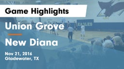 Union Grove  vs New Diana  Game Highlights - Nov 21, 2016