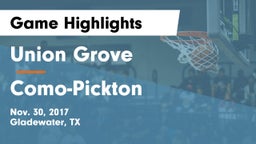 Union Grove  vs Como-Pickton  Game Highlights - Nov. 30, 2017