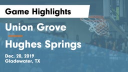Union Grove  vs Hughes Springs  Game Highlights - Dec. 20, 2019