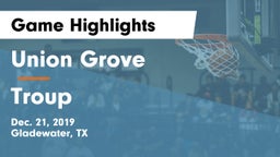 Union Grove  vs Troup  Game Highlights - Dec. 21, 2019