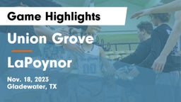 Union Grove  vs LaPoynor  Game Highlights - Nov. 18, 2023