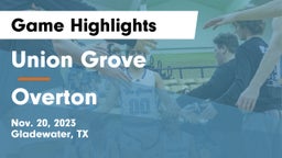 Union Grove  vs Overton  Game Highlights - Nov. 20, 2023