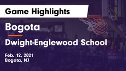 Bogota  vs Dwight-Englewood School Game Highlights - Feb. 12, 2021