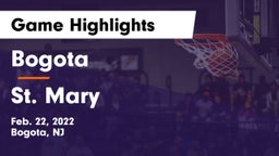 Bogota  vs St. Mary  Game Highlights - Feb. 22, 2022