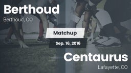 Matchup: Berthoud  vs. Centaurus  2016