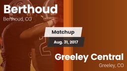 Matchup: Berthoud  vs. Greeley Central  2017