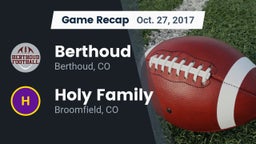 Recap: Berthoud  vs. Holy Family  2017